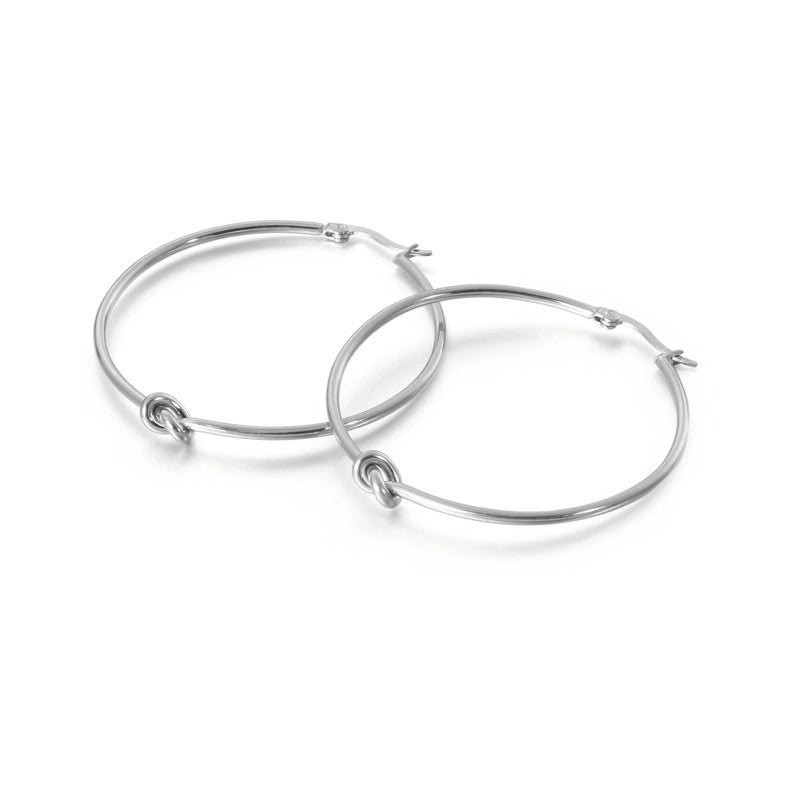 Fashion Geometric Plating Titanium Steel 18K Gold Plated Earrings