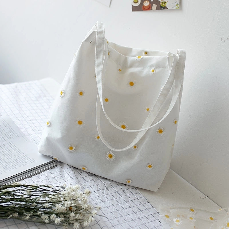 Women's Cute Flower Canvas Shopping Bags