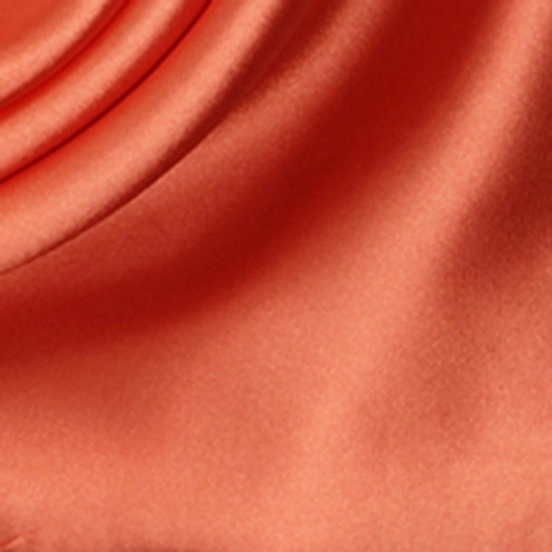 Women's Minimalist Solid Color Satin Printing Silk Scarf