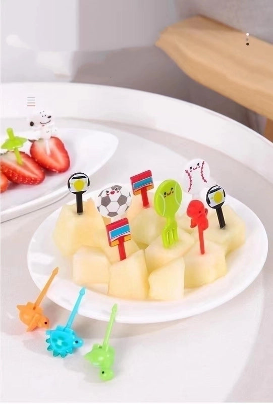 Cute Cartoon Plastic Fruit Fork 1 Set