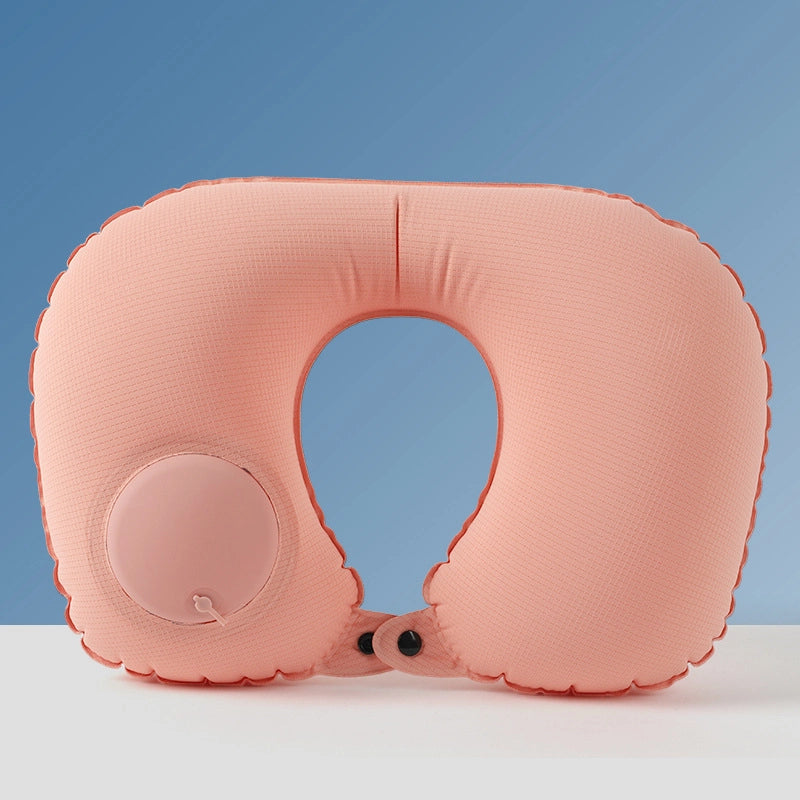 Inflatable U-shaped Pillow Cool Pressing Inflatable Pillow Travel Portable Neck Pillow Travel Sanbao Storage Pillow For Airplane