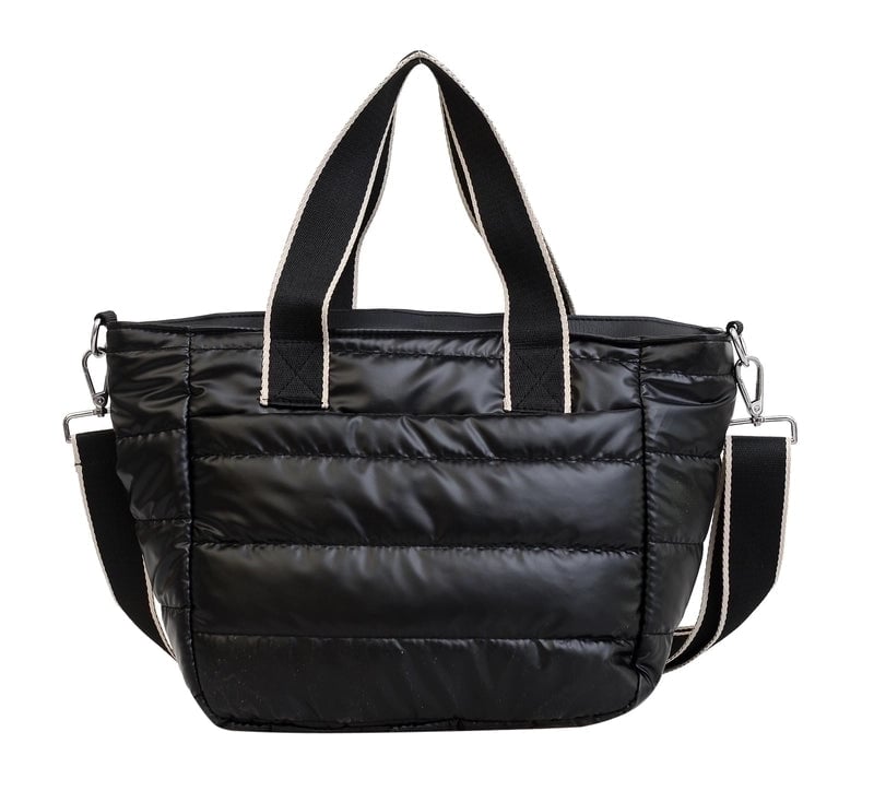 Women's Large Autumn&winter Cotton Solid Color Fashion Square Zipper Handbag