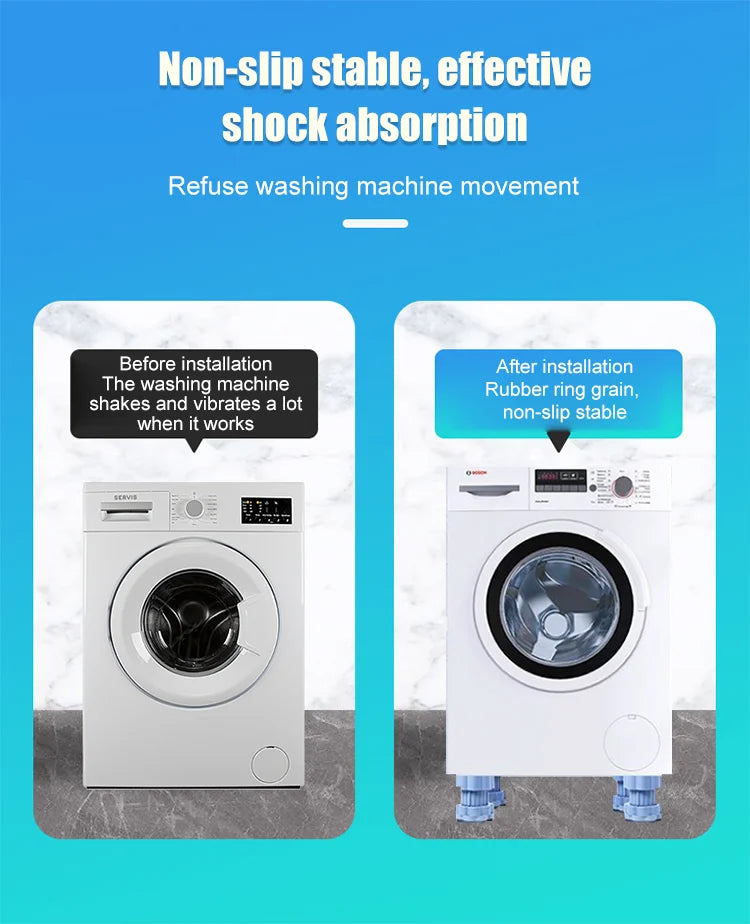 Multifunctioneel in hoogte verstelbaar bodemkussen voor wasmachines
