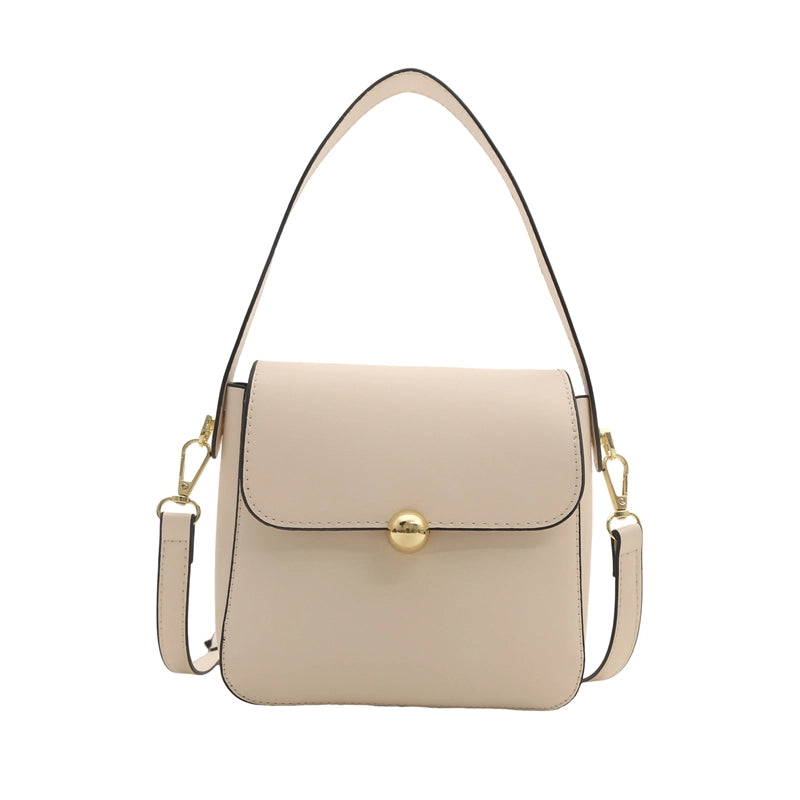 Women's Pu Leather Solid Color Streetwear Flip Cover Crossbody Bag