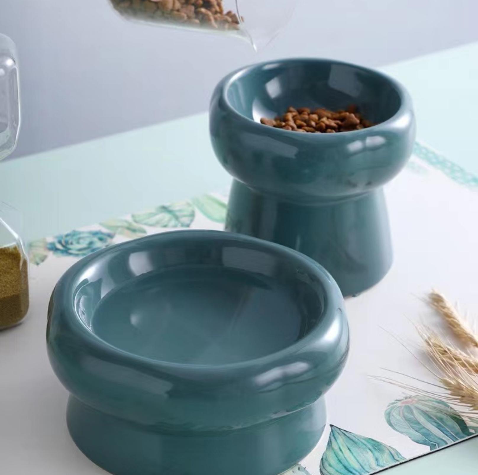 Petal Style Ceramic Cat Bowls and Small Dog Bowls