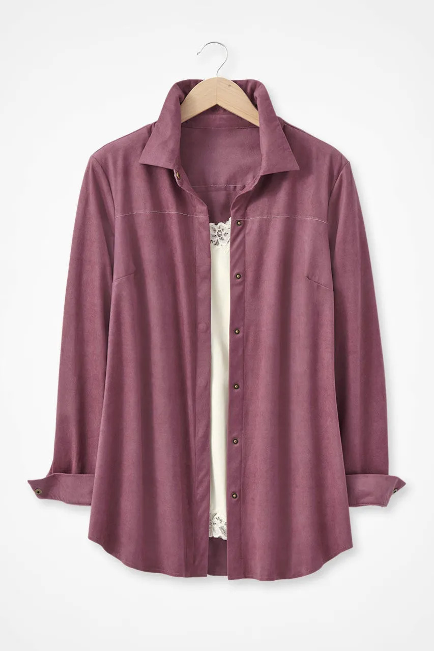 Faux Suede Big Shirt