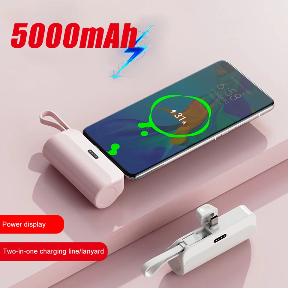 Power Bank 10000mAh Portable Charger Fast Charge Phone Spare External Battery Mini PoverBank For iPhone16 Xiaomi Samsung Huawei