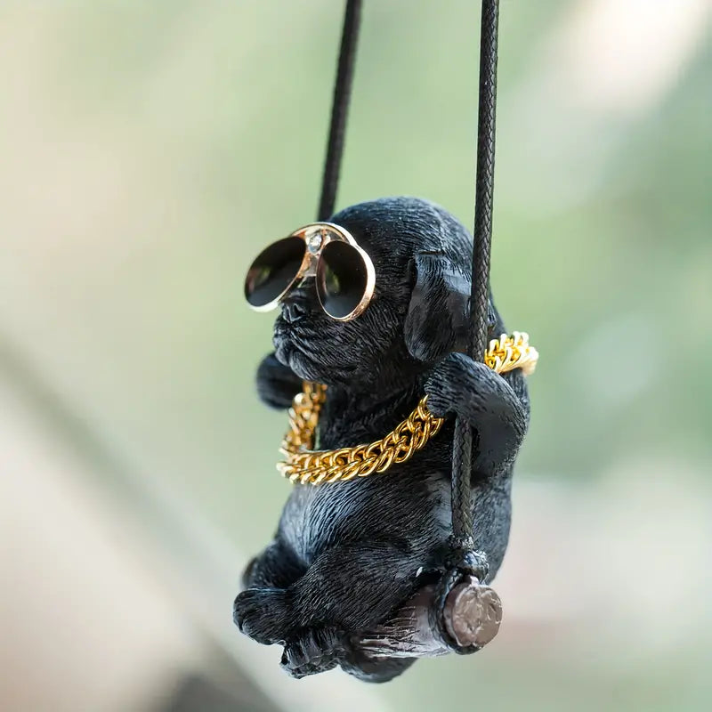 Swinging Puppy Car Mirror Pendant