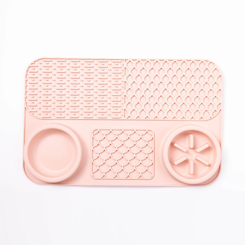Elegant Minimalist Silica Gel Solid Color Pet Tableware