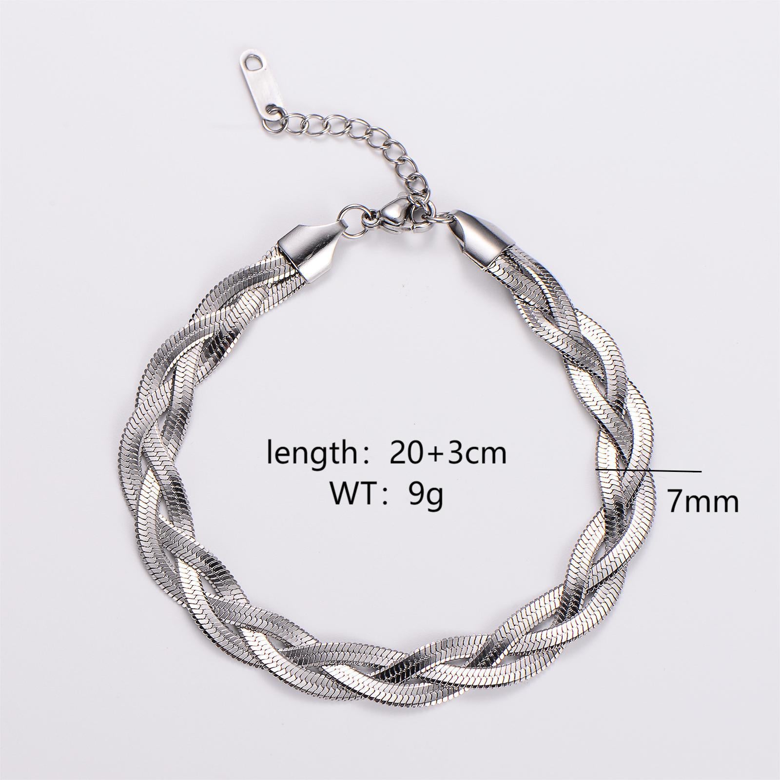 Unisex Chain Stainless Steel Electroplating Jewelry Sets