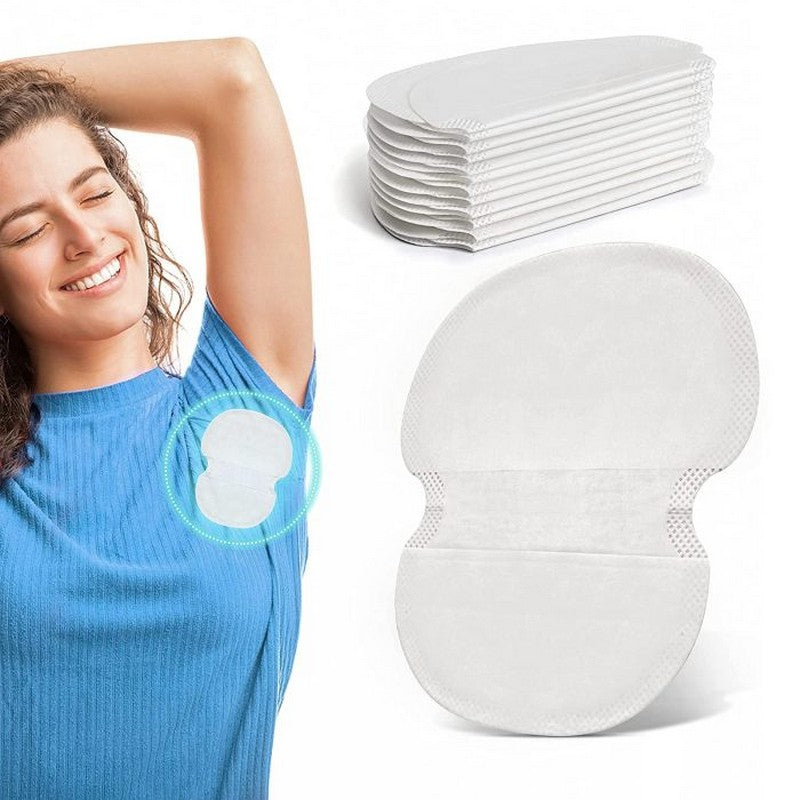 ( Pack Of 5 Pairs / 10 Pcs) Underarm Sweat Pads - Disposable Underarm Sweating Pads For Women And Men. Comfortable Unflavored. Non Visible