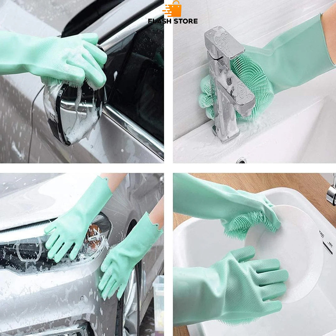 Magic Washing Gloves - Pair Of Silicone Washing Gloves