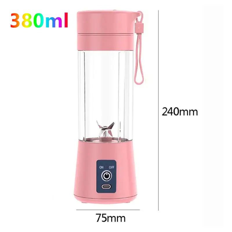 USB Rechargeable 380 ml Juicer Blender 6 Blades