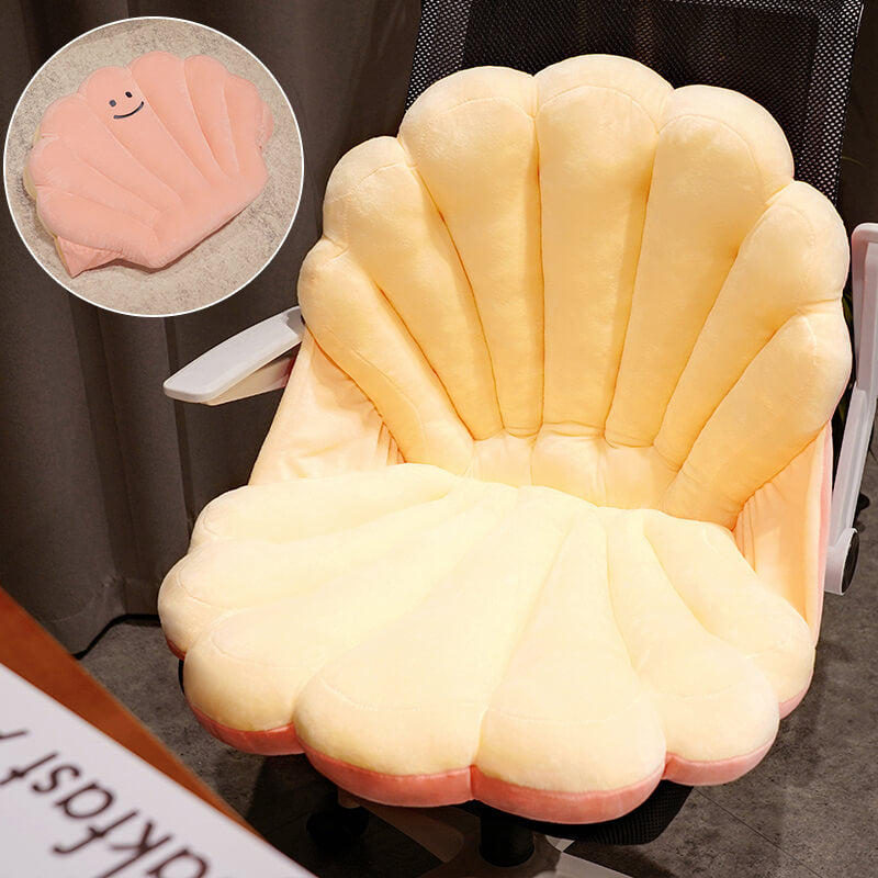 Shell Plush Cushion Large Calming Human Pet Bed