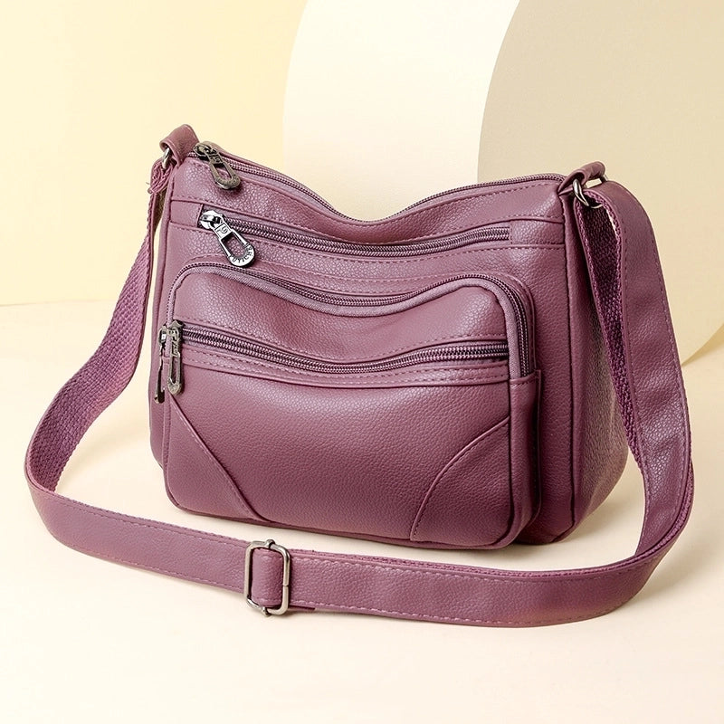 Women's Medium All Seasons Pu Leather Streetwear Square Bag