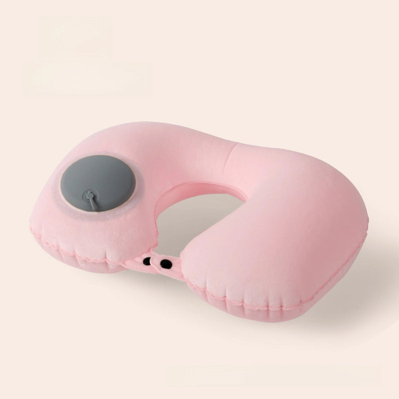 Inflatable U-shaped Pillow Cool Pressing Inflatable Pillow Travel Portable Neck Pillow Travel Sanbao Storage Pillow For Airplane