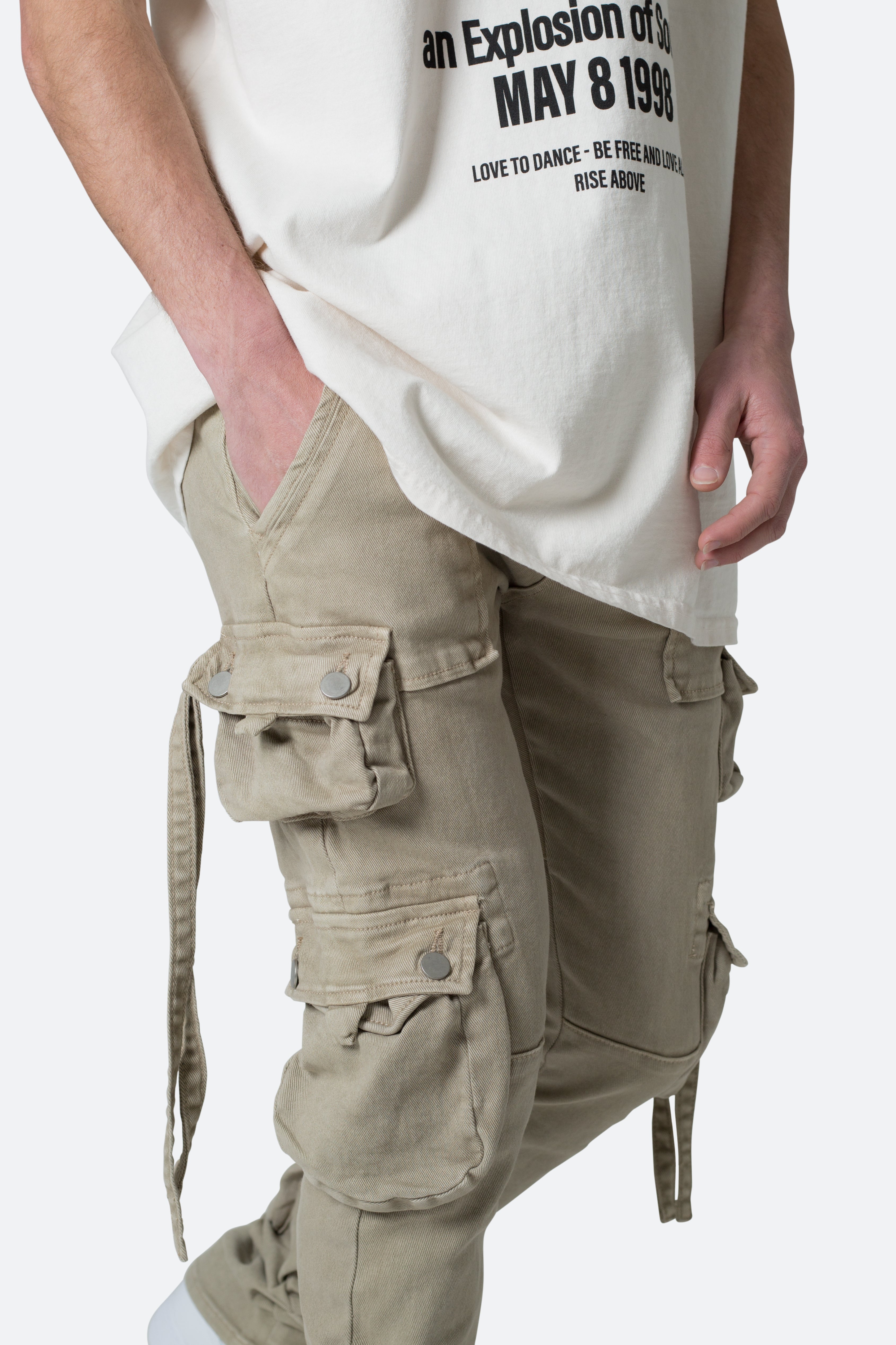 D152 Cargo Straight Denim - Brown