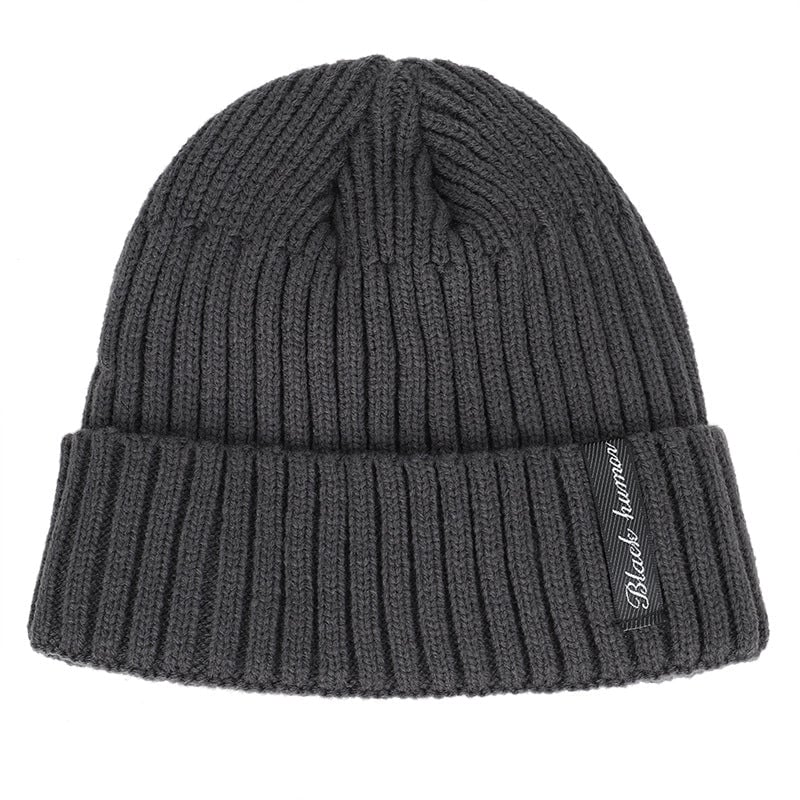 Autumn And Winter New Men's Style Knitted Hat Plus Velvet Padded Scarf Two-piece Warm Knitted Hat