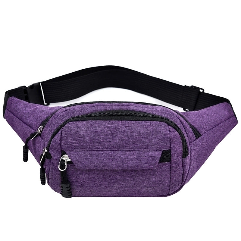 Men's Classic Style Solid Color Oxford Cloth Waist Bags