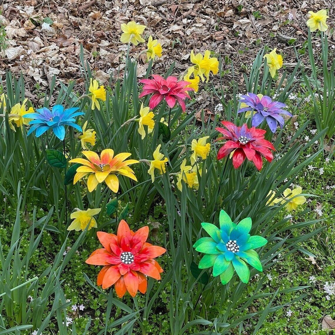 🍀Metal Flowers Garden Stakes🍀