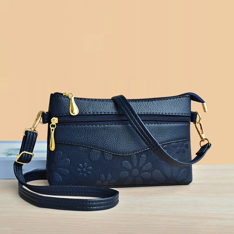 Bag Women's Messenger Bag Casual Small Square Bag Women's Zipper Small Bag Simple Shoulder Bag Middle-aged And Elderly Mothers Shopping Bag