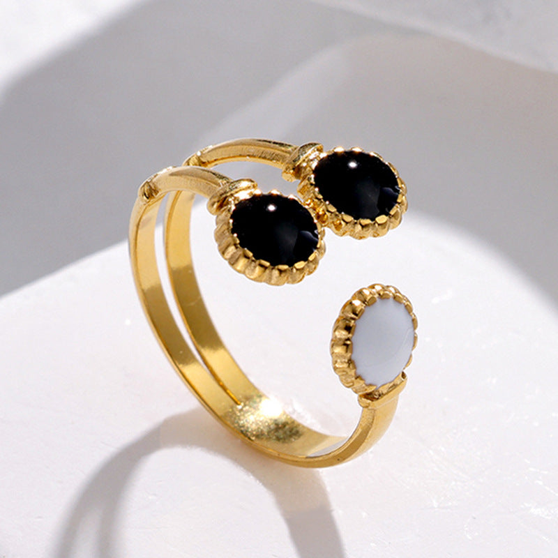 Round Geometric Stainless Steel Electroplating Rings