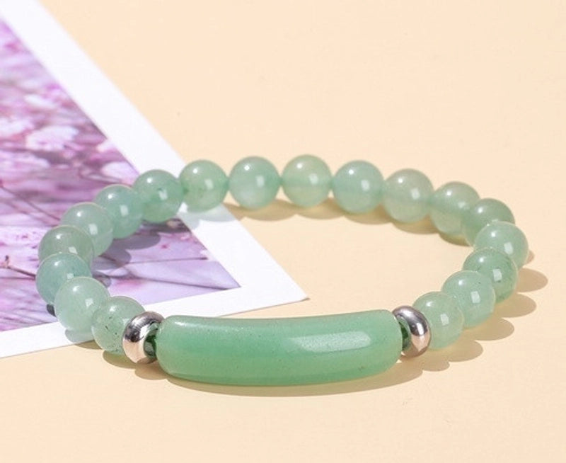 Minimalist Geometric Stainless Steel Natural Stone Polishing Bracelets
