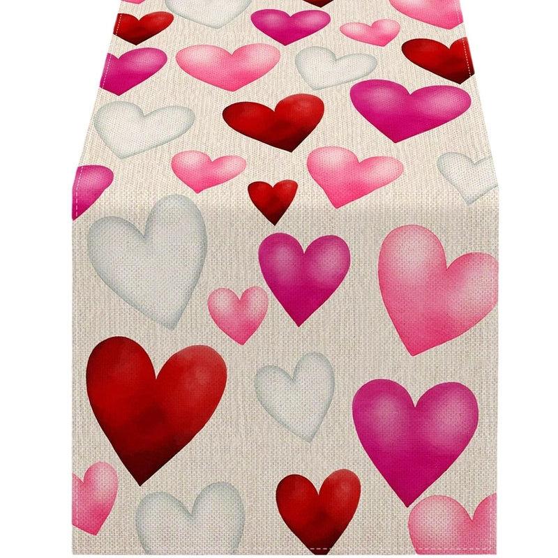 Valentine'S Day Minimalist Letter Heart Shape Linen