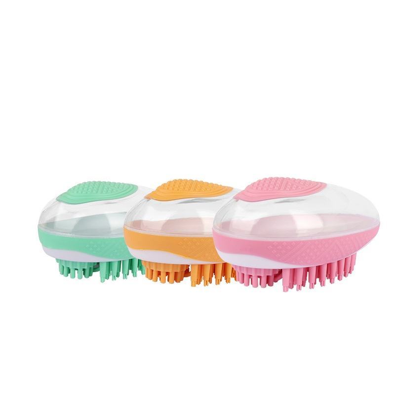 2-in-1 Pet Bath & Grooming Brush - Soft Silicone Dog and Cat Massage Comb