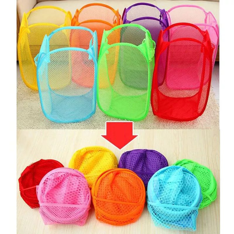 3 Mesh Popup Laundry Hamper Foldable & Portable Basket Organizer (3 Pcs)