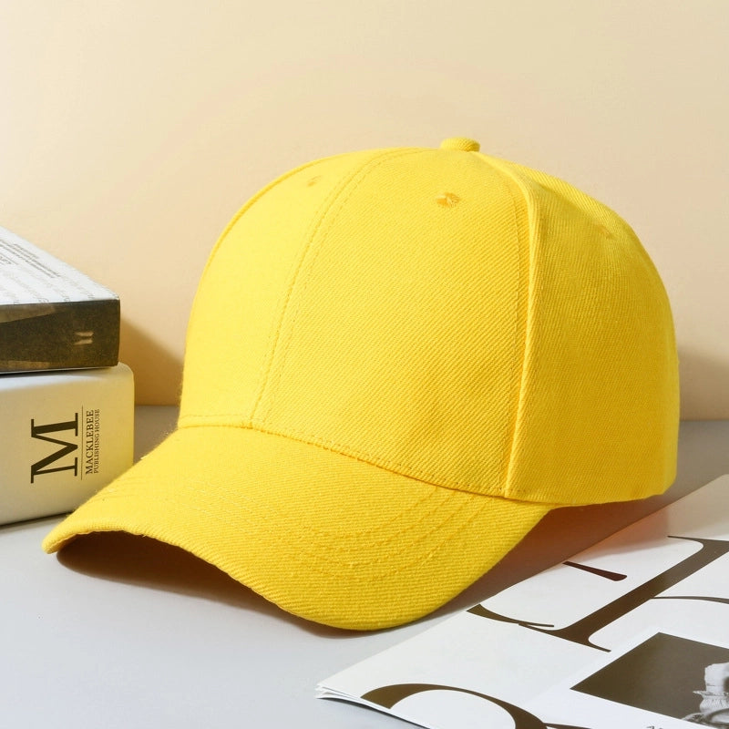 Hat Spring And Autumn New Solid Color Printable Logo Advertising Hat Sunscreen Cap Sports Baseball Cap Light Plate Cap