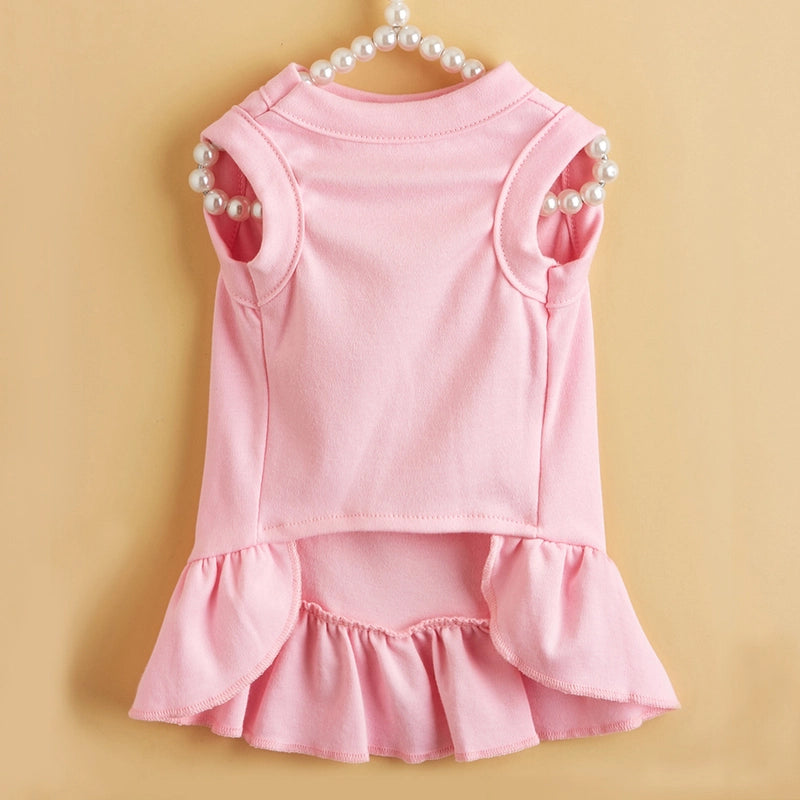 Cute Polyester Solid Color Pet Clothing