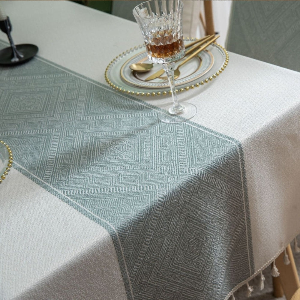 Geometric Tassel Tablecloth
