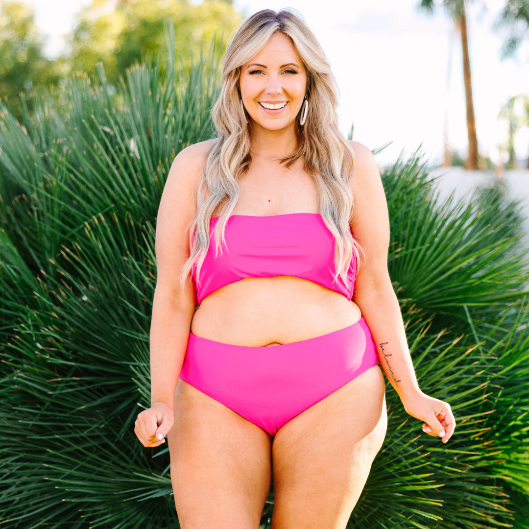 Beach Boo Swim Bottom. Pink