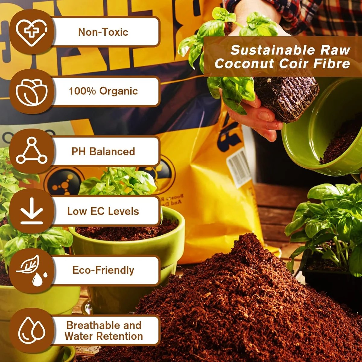 🔥LAST DAY 49% OFF - Organic Coconut Coir for Plants