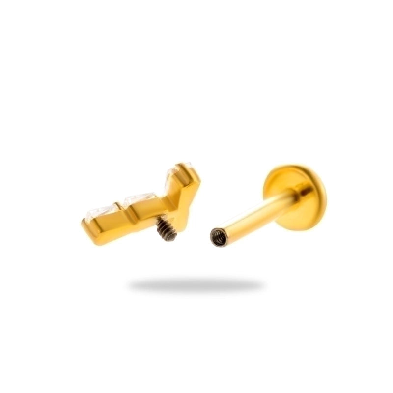 1 Piece Ear Cartilage Rings & Studs Minimalist Geometric Pure Titanium Plating Inlay Zircon
