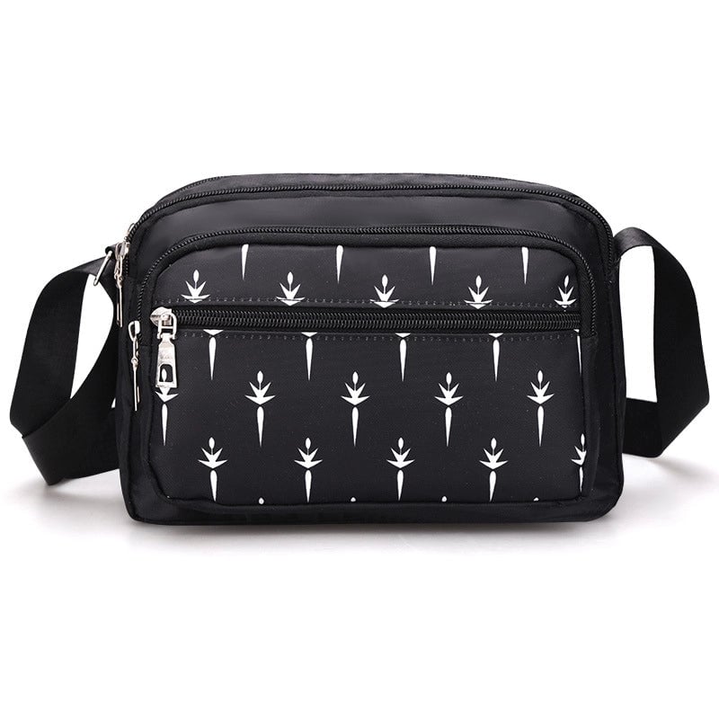 Women's Nylon Printing Streetwear Square Zipper Crossbody Bag