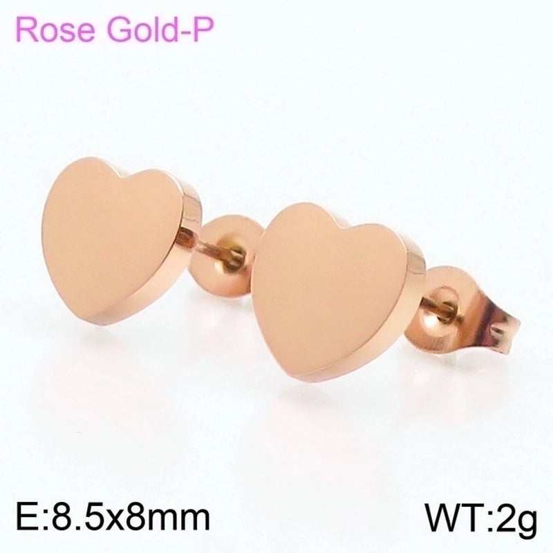 1 Pair Modern Style Minimalist Heart Shape Plating Stainless Steel 18K Gold Plated Hoop Earrings