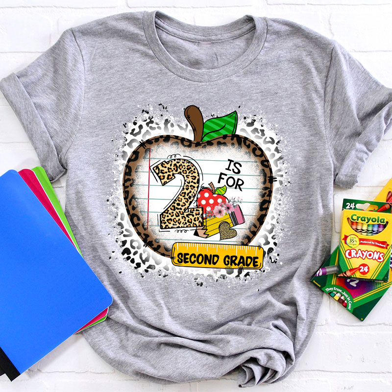 Personalized Leopard Apple Is For Grade Teacher T-Shirt