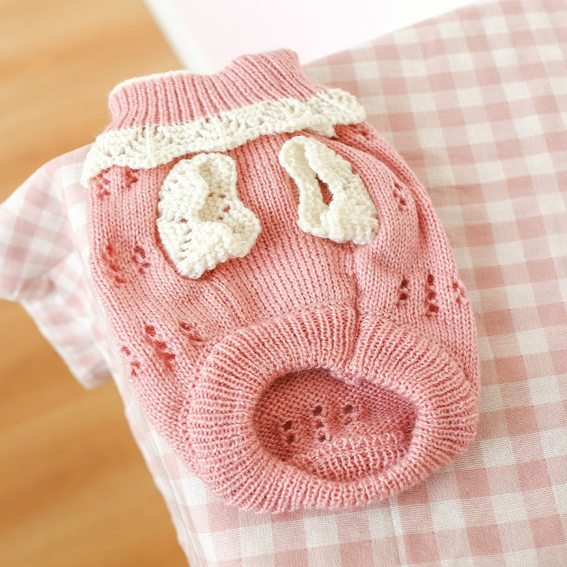 Flower Blossoming Knitted Dog Cat Sweater