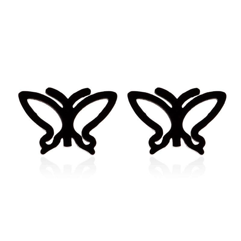 Minimalist Geometric Plating 304 Stainless Steel No Inlaid 18K Gold Plated Earrings