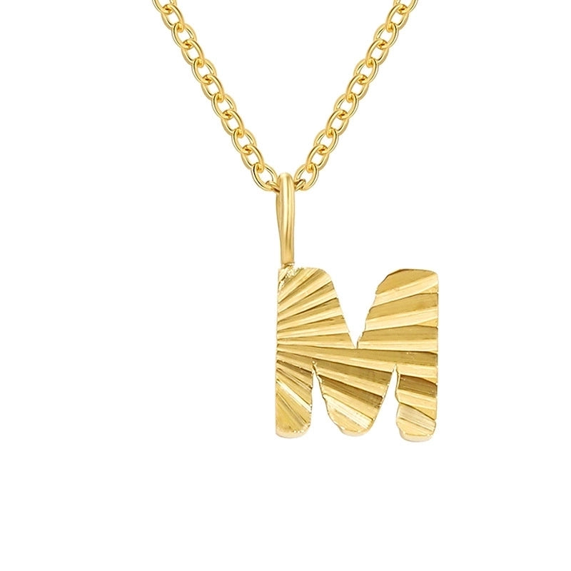 Minimalist Letter Stainless Steel Pendant Necklace In Bulk