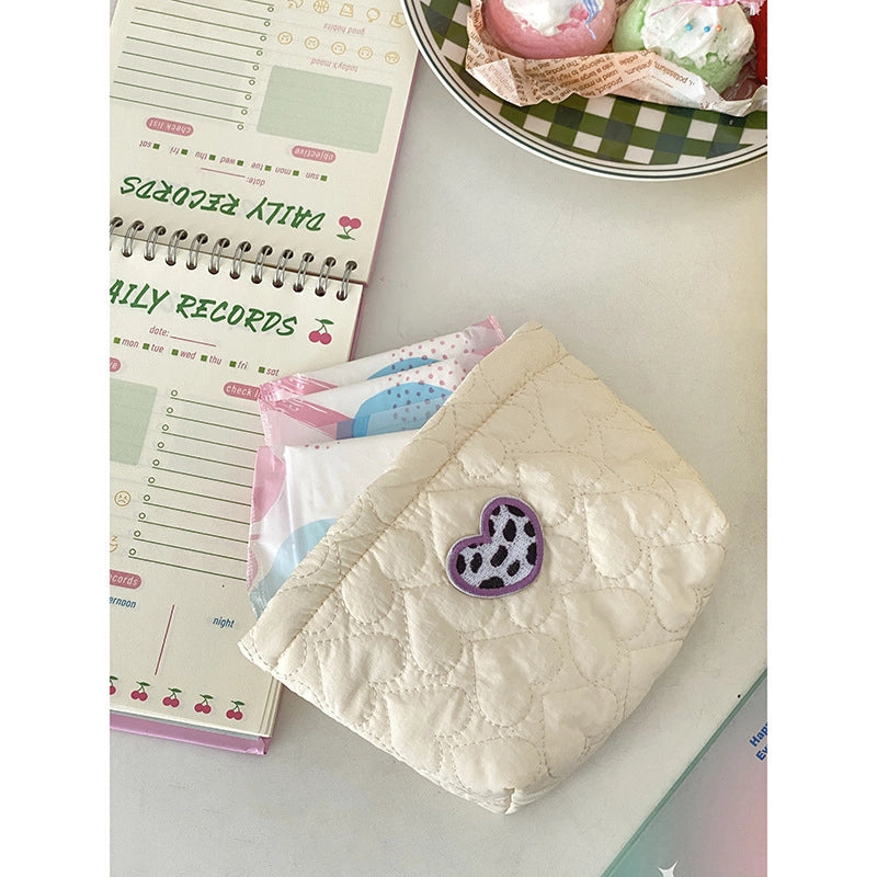 Casual Elegant Lady Cherry Heart Shape Polyester Storage Bag