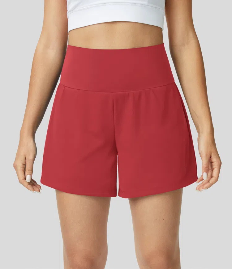 ⚡7 Packs for $24.98⚡Super High Waisted Back Pocket & Side Hidden Pocket 2-in-1 Yoga Shorts, 7/14 Color Sets