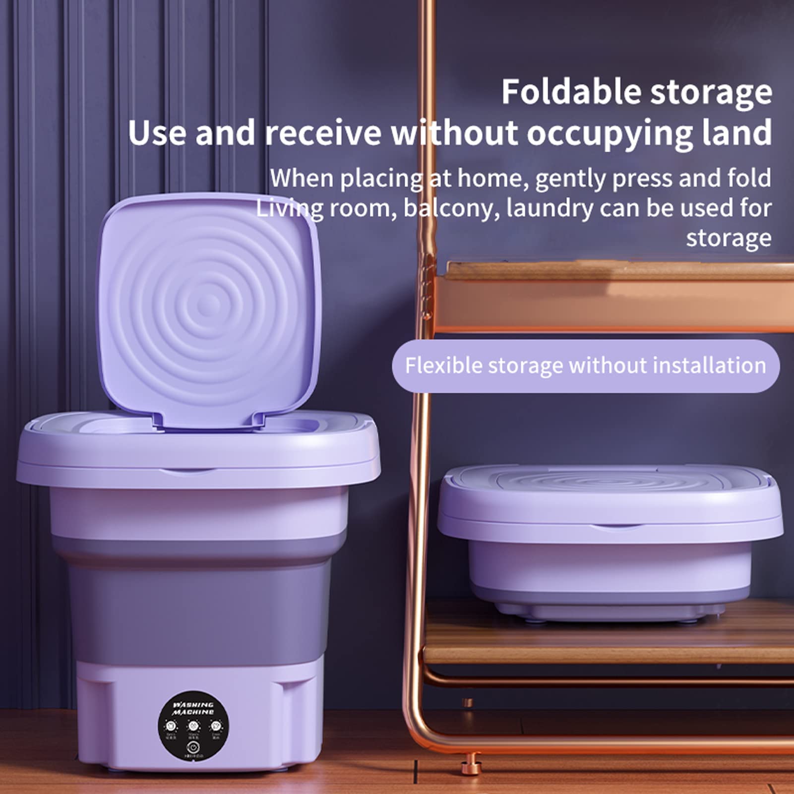 Portable Washing Machine -Portable Washer Washing Machine with Drain Basket for Travelling. Camping. Apartment. Dorm