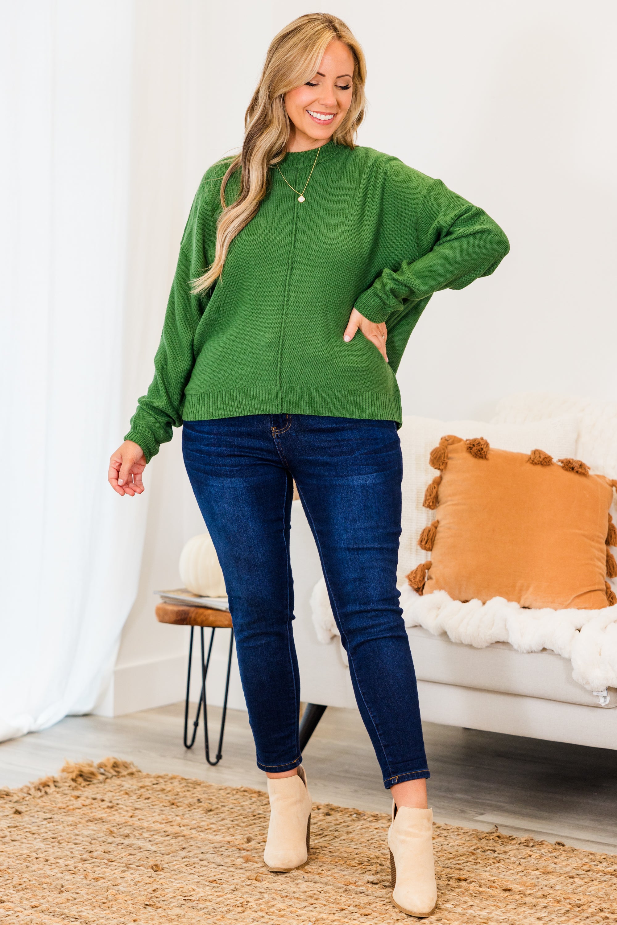 Work This Out Sweater. Green