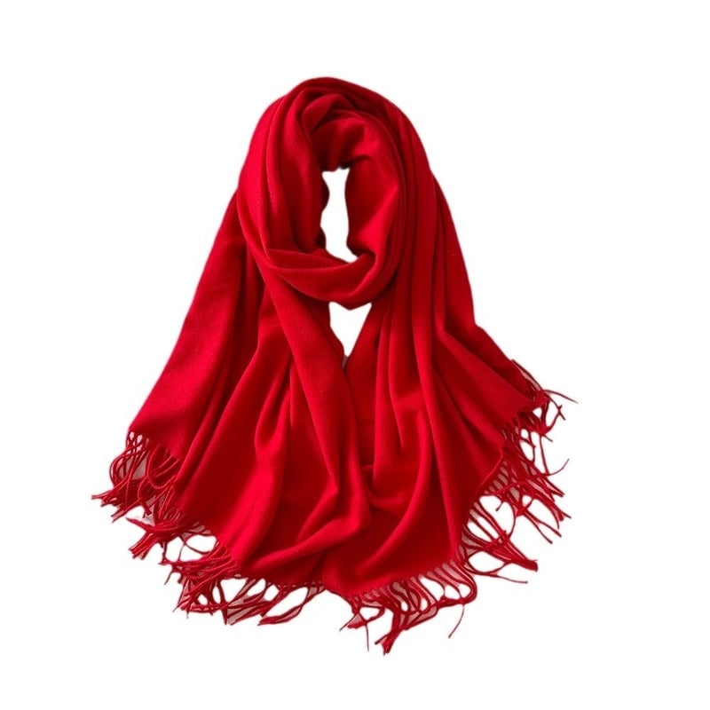 Unisex Streetwear Solid Color Imitation Cashmere Scarf