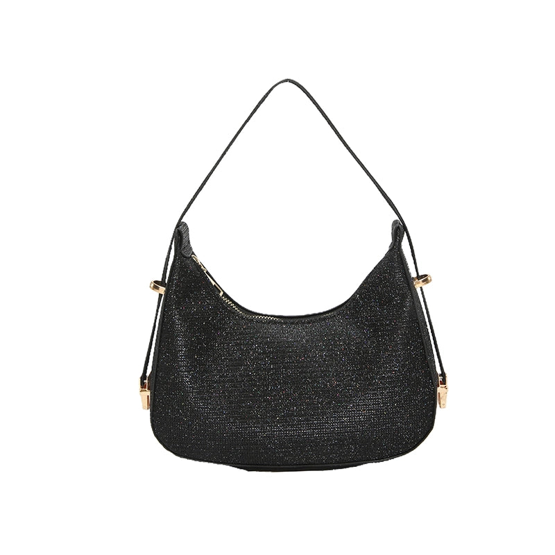 Women's Medium Pu Leather Solid Color Streetwear Zipper Underarm Bag