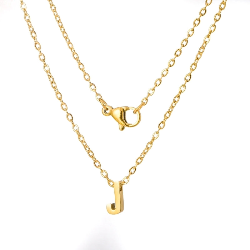 Titanium Steel Minimalist Plating Letter None Necklace