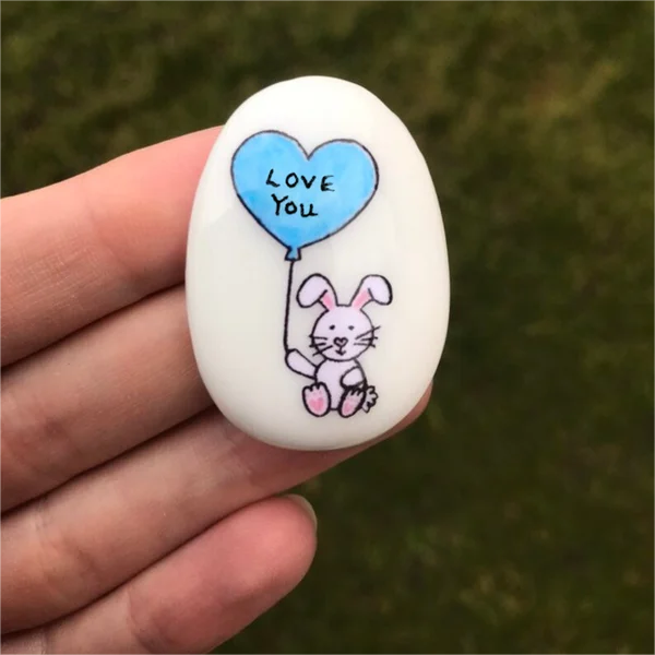 Easter Bunny Pocket Stone Gift